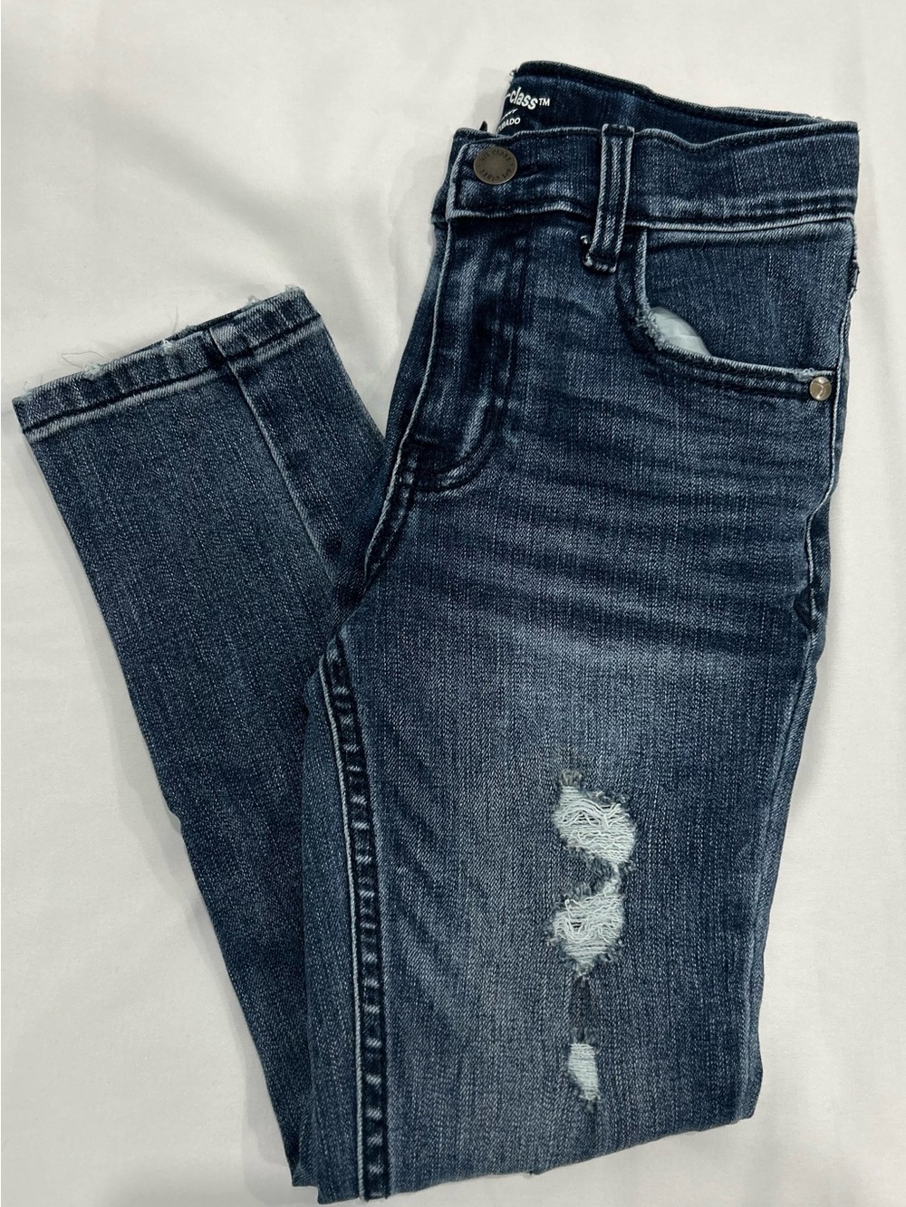 Art Class Kids Super Skinny Distressed Jeans Dark Wash Size 7